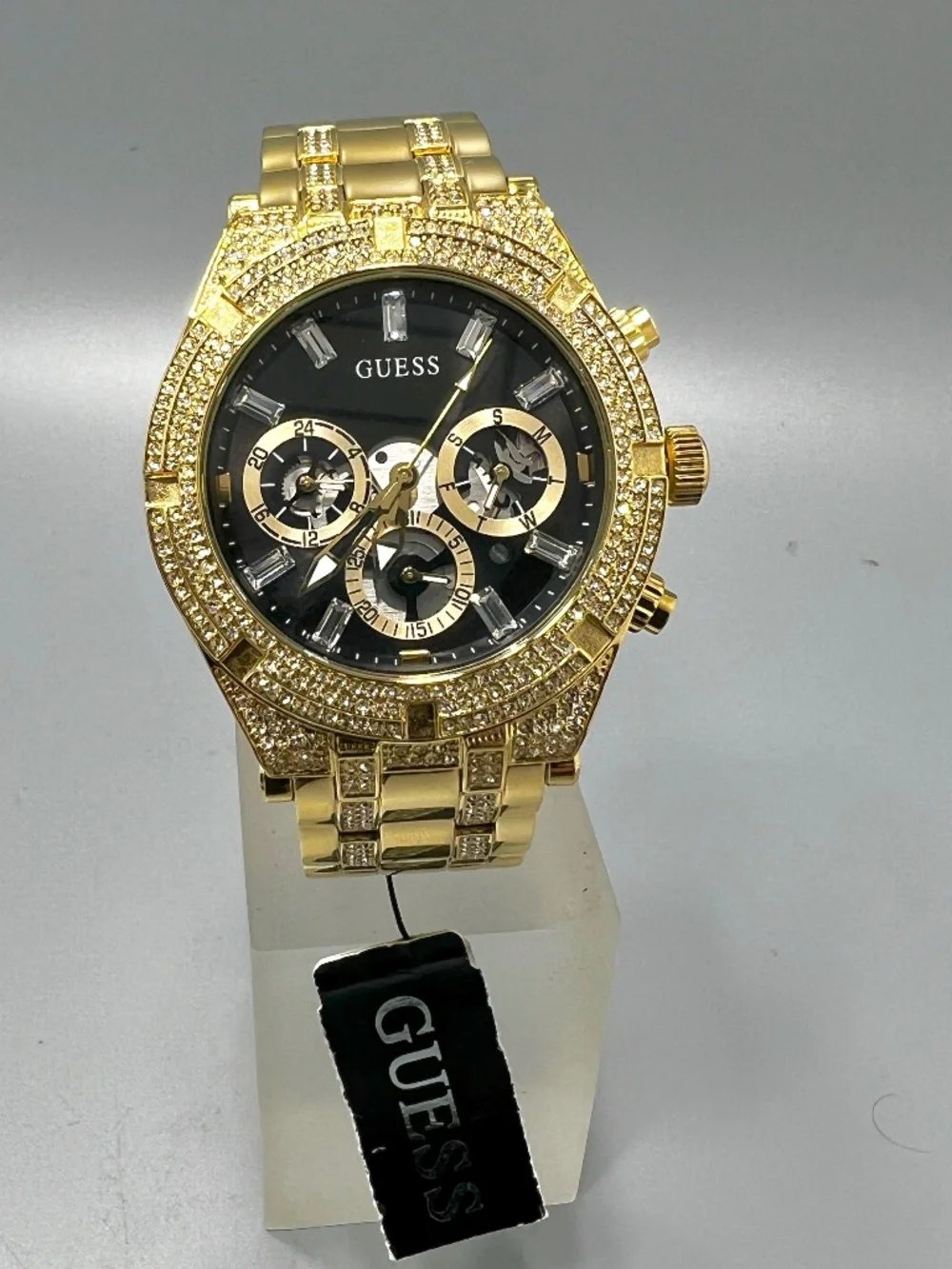 Guess Multi Function Rhinestone Mounted Watch - Picture 1 of 11